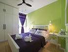 Modern equipped bedroom with double bed - 2-bedroom apartment Summer Adventure, Sibenik